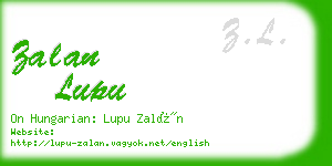 zalan lupu business card